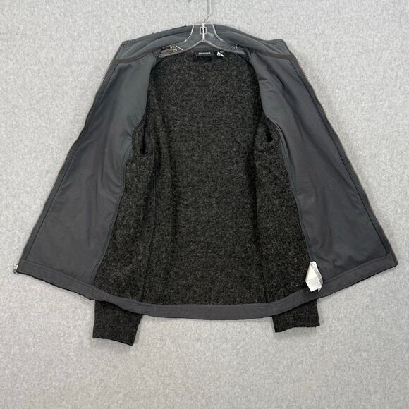 Marmot Poacher Pile Sweater Jacket Size M Wool Blend Pockets Hiking Trail Cozy - Picture 8 of 16